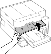 Raising the printer's control panel